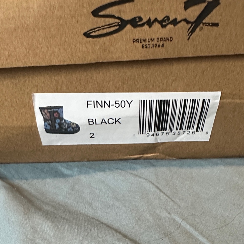 Seven7 Black Floral Boots